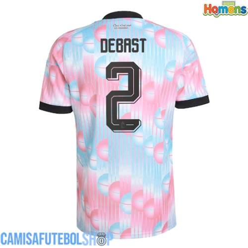 Camisa de time de futebol Bélgica Zeno Debast #2 Replicas 2º Equipamento Mundo 2026 Manga Curta